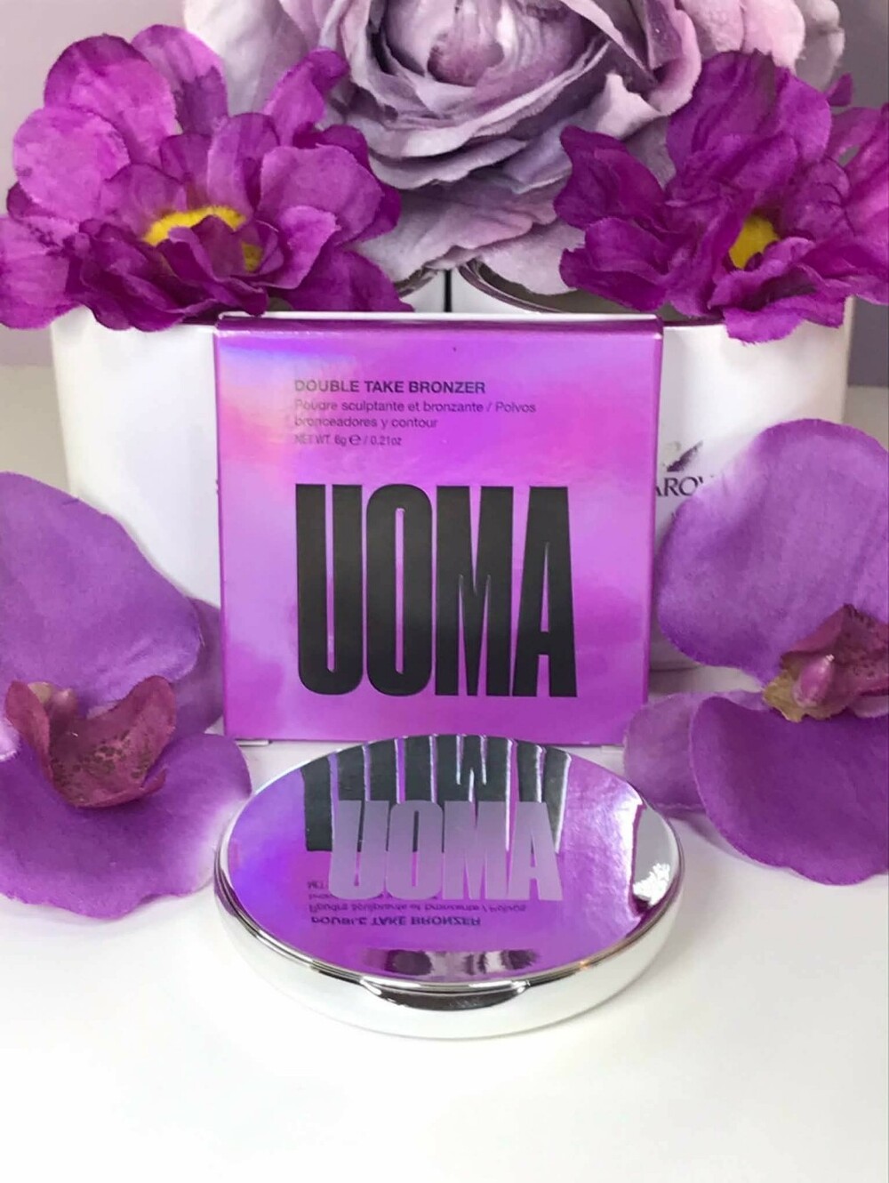 Uoma Double Take Pressed Bronzer in White Pearl FAIR NEUTRAL Full Size, 6g *BNIB - Picture 3 of 16